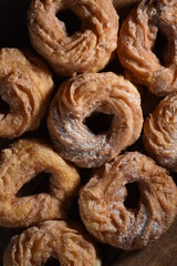 close up of donuts