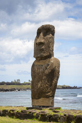 It's Moai in the Rapa Nui National Park, Easter Island, Chile, S