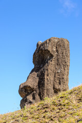 It's Moai in the Rapa Nui National Park, Easter Island, Chile, S