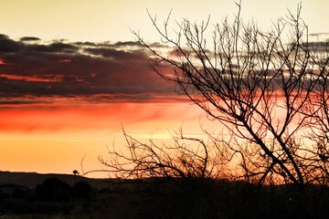 Naklejka premium Clouds and lovely sky at Sunset in Alicante