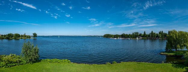 Schwerin, Germany. The Schwerin Lake (German: Schweriner See). Panoramic view.