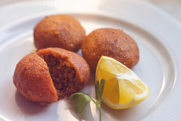 Turkish Food; Stuffed Meatballs, Icli Kofte
