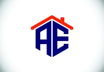 Initial Monogram Letter A E Logo Design Vector Template. A E Letter Logo Design