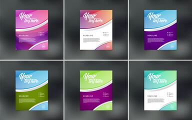 Vector brochure or booklet cover design template, flyer, leaflet, book