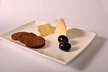 plate with vegetables and chees