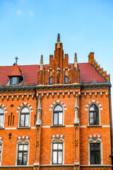 Fototapeta na wymiar It's Wall of the Wawel Royal Castle in Krakow, Poland