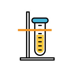 tube test laboratory isolated icon