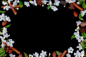 frame with flowers