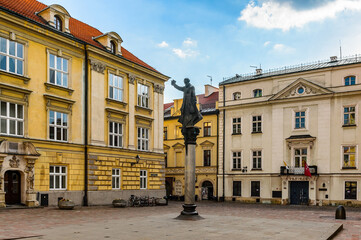 Fototapeta na wymiar It's Architecture in the Old town of Krakow, Poland