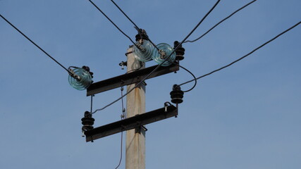 top of the high-voltage pole