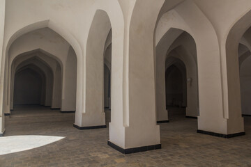 BUKHARA, UZBEKISTAN - MAY 1, 2018: Interior of Kalyan Mosque in Bukhara, Uzbekistan