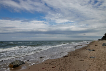 Fototapeta na wymiar Plaża nad Morzem Bałtyckim