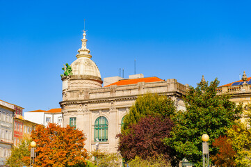 Fototapeta na wymiar Architecture of the historic part of Braga, Portugal.