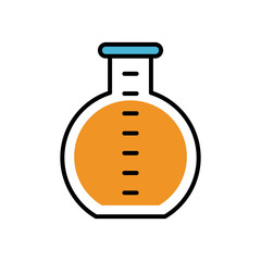 tube test laboratory isolated icon