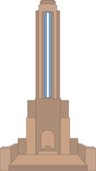 Vector del monumento a la Bandera Argentina, Rosario, Santa Fé