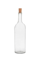 Empty glass bottle with the cork