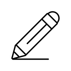 pencil graphite supply line style icon