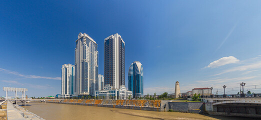 Naklejka premium Skyscrapes of Grozny City, Chechnya, Russia