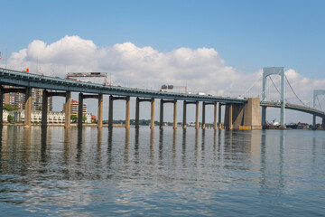 Obraz premium A view of Throgs Neck Bridge