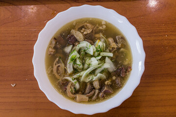 Mahan sheltahan - boiled lamb soup from Kalmykia, Russia