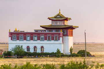 Syakusn Syume, Geden Sheddup Choikorling Monastery, Tibetan Buddhist monastery in Elista, Republic...