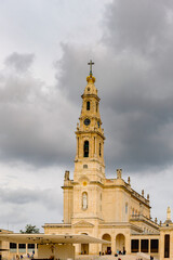 Obraz premium Basilica of Our Lady of the Rosary, Sanctuary of Fatima, Portugal. Important destinations for the Catholic pilgrims and tourists