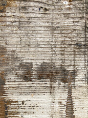 Background texture of old white painted wood beam with old rust