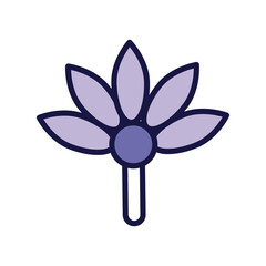 beautiful flower line style icon