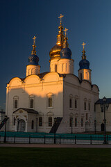 St. Sophia-Assumption Cathedral (Sofiysko-Uspenskiy Kafedralnyy Sobor) in the complex of Tobolsk Kremlin, Russia