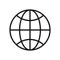 sphere browser globe line style icon