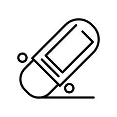 eraser school supply line style