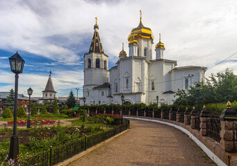 Fototapeta na wymiar Peter and Paul Church to the Trinity Monastery in Tyumen, Russia