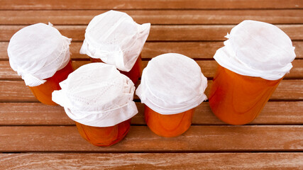 home made marmalade with organic apricot