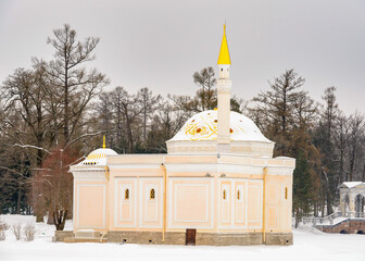 It's Mosque in Tsarskoye Selo (Pushkin), 25 km south-east of St. Petersburg, Russia.