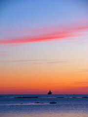 Sunset Over the Ocean, Maine