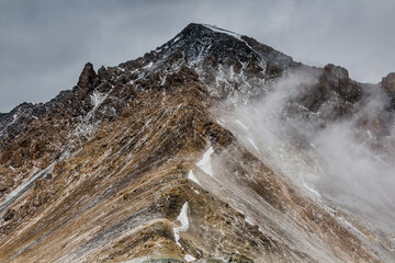 Ala-Kul pass in the Terskey Alatau mountain range in Kyrgyzstan