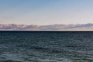 View of Song Kul lake, Kyrgyzstan