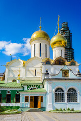 It's Trinity Sergius Lavra in Sergiyev Posad, Moscow District, Russia. UNESCO World Heritage
