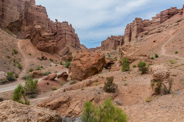 Fototapeta premium Walls of Charyn Canyon in Kazakhstan