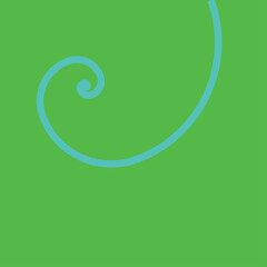 An abstract green and blue spiral shape background image.