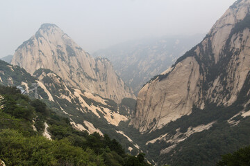 Slopes of Hua Shan mountain in Shaanxi province, China