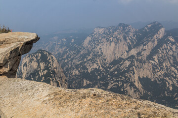View from the peak of Hua Shan mountain in Shaanxi province, China