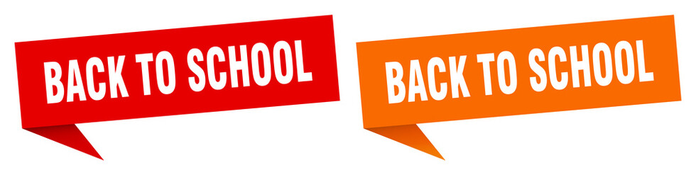 back to school banner. back to school speech bubble label set. back to school sign