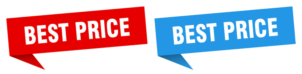 best price banner. best price speech bubble label set. best price sign