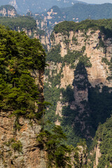 Fototapeta na wymiar Cliffs in Zhangjiajie National Forest Park in Hunan province, China