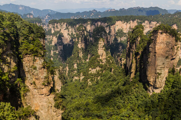 Fototapeta na wymiar Pinnacles in Zhangjiajie National Forest Park in Hunan province, China