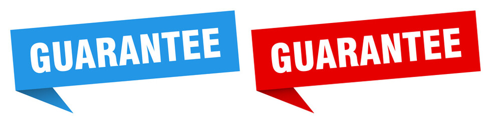guarantee banner. guarantee speech bubble label set. guarantee sign