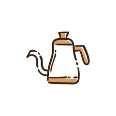 Coffee jar, cafeteria and coffee shop doodle icon. Hand drawn illustration.