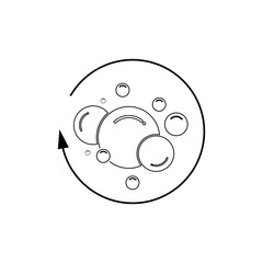 Bubble  icon vector