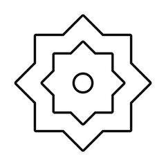 islamic star line style icon vector design